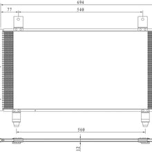 OE Replacement MITSUBISHI OUTLANDER A/C Condenser (Partslink Number MI3030174)