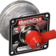 QuickCar Racing Products 55-012 Red 2-1/2" High x 2-1/2" Wide Handle Battery Master Disconnect Switch with Alternator Post and Mounting Panel