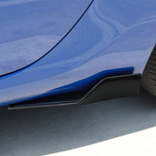 iJDMTOY Left/Right Black Carbon Fiber PP Universal Rear Side Skirt Winglets Diffusers For Car