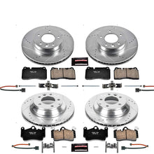 Power Stop K5745 Front & Rear Brake Kit with Drilled/Slotted Brake Rotors and Z23 Evolution Ceramic Brake Pads