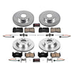 Power Stop K5745 Front & Rear Brake Kit with Drilled/Slotted Brake Rotors and Z23 Evolution Ceramic Brake Pads