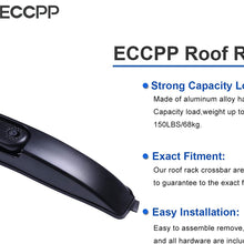 ECCPP Kayak Roof Rack Crossbars Fit for Toyota Tacoma Double Cab 2005-2019,Aluminum Roof Rack Cross Bars Luggage Cargo Carrier Rails