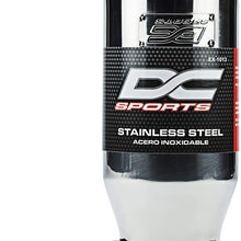 DC Sports EX-1013 Performance Bolt-On Resonated Muffler Slant Exhaust Tip with Clamps and Adapters for Universal Fitment on Most Cars, Sedans, and Trucks - Polished Stainless Steel