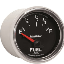 Auto Meter 3813 GS 2-1/16" 0-90 Ohms Short Sweep Electric Fuel Level Gauge for GM