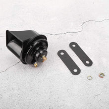Acouto Waterproof Auto Horn 12V,Universal Car Horn 12V 105dB Truck Dynamic Speaker Monophonic Snail Black Waterproof