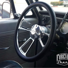 Billet Muscle Compatible with Chevy GMC 69-94 Steering Wheel Set W/Chevy Engraved Horn