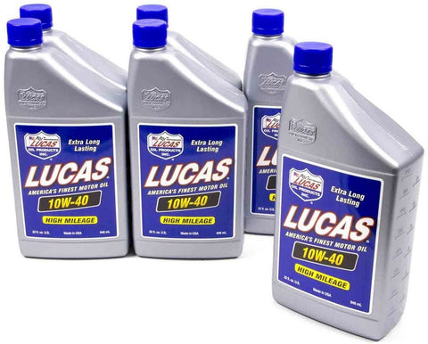 Lucas Oil High Performance 10W40 Motor Oil 1 qt Case Of 6 P/N 10275-6