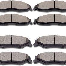 Ceramic Discs Brake Pads,SCITOO Full Kits ThermoQuiet Ceramic Front Rear Disc Brake Pad Set Compatible ATD749C ATD750C fit 1998 1999 2000 2001 2002 Chevrolet Camaro Pontiac Firebird