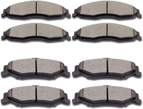 Ceramic Discs Brake Pads,SCITOO Full Kits ThermoQuiet Ceramic Front Rear Disc Brake Pad Set Compatible ATD749C ATD750C fit 1998 1999 2000 2001 2002 Chevrolet Camaro Pontiac Firebird