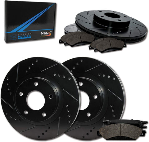 [Front + Rear] Max Brakes Elite XDS Rotors with Carbon Metallic Pads TA059683