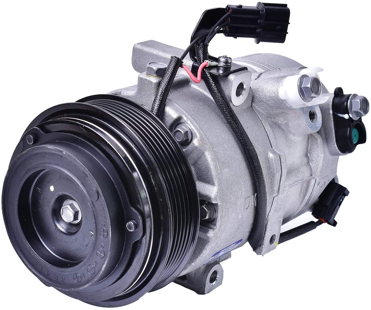 New Mando 10A1453 AC Compressor with Clutch Original Equipment (Pre-filled Oil)