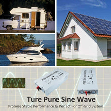 WZRELB 4000W 12V Pure Sine Wave Solar Power Inverter DC AC Converter