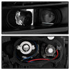 Spyder Auto 9042881 DRL Light Bar Projector Headlights Black Smoke Halogen Models Only Will Not Fit Xenon/HID Model DRL Light Bar Projector Headlights