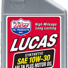 Lucas Oil 10050 SAE 10W-30 Synthetic Motor Oil - 1 Quart Bottle