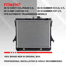 2855 OE Style Aluminum Cooling Radiator Replacement for Chevy Colorado/GMC Sonoma 5.3L/Hummer H3 3.5L/3.7L AT 06-12