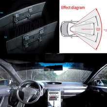 ICBEAMER 10.6" 270mm Flat Blue Surface Universal Fit Wide Angle Panoramic Auto Interior Rear View Blind Spot Mirror