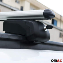 OMAC Automotive Exterior Accessories Roof Rack Crossbars | Aluminum Silver Roof Top Cargo Racks | Luggage Ski Kayak Bike Carriers Set 2 Pcs | Fits Volvo XC60 2018-2021