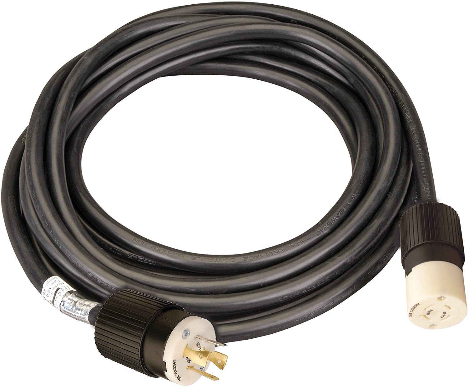 Reliance Controls PC2020 20-Amp (L14-20), 20-Foot Generator Power Cord,Black