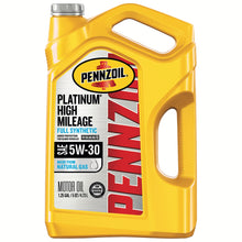 Pennzoil Platinum High Mileage Full Synthetic 5W-30 Motor Oil for Vehicles Over 75K Miles (5-Quart, Single-Pack)