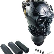 Arenbel Gear Stick Shifter Knob Skull Shift Lever Knobs fit Universal Manual Atomatic Transmission Car Turck, Black