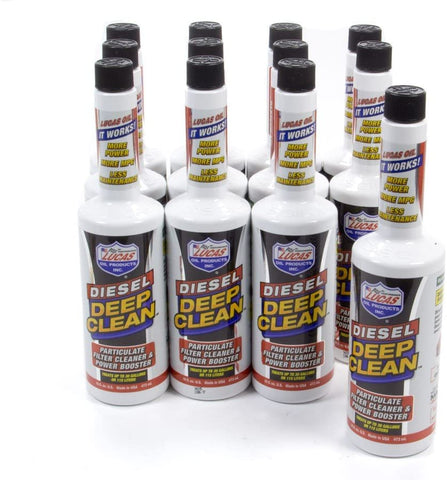 Lucas Oil 10872-12 Diesel Deep Clean Fuel Additive Case (12x16oz.), 1 Pack