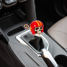 Bashineng Automatic Car Stick Shift Handle, Skull Soldier Style Gear Shifter Knob Fit Most Manual Transmissions (Red)