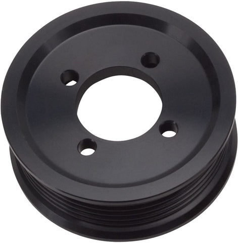 Edelbrock 15821 E-Force Supercharger Pulley 3.25 in. 6 Rib Design For Use w/Stage 3 Professional Tuner System Black Anodized Finish E-Force Supercharger Pulley