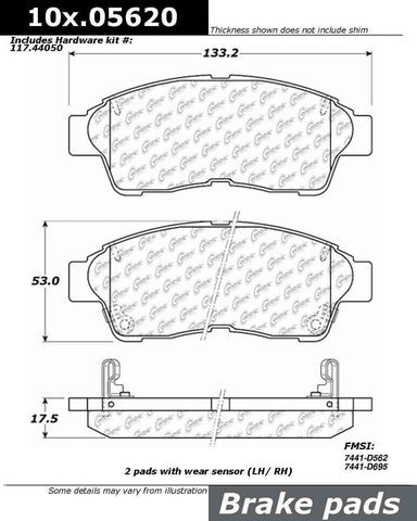 Centric Parts 105.05620 Front Brake Pad