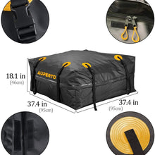 AUPERTO Rooftop Cargo Bag - 100% Waterproof 15 Cubic ft Roof Bag or Cars with Side Rails, Cross Bars or Rack