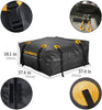 AUPERTO Rooftop Cargo Bag - 100% Waterproof 15 Cubic ft Roof Bag or Cars with Side Rails, Cross Bars or Rack