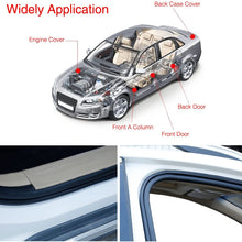 20 Feet AUSPA Car Weather Stripping, Self Adhesive Automotive Rubber Seal Strip Weatherstrip for Car Window Door Engine Cover (B-SHAPE BLACK)