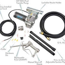 GPI M-150S Fuel Transfer Pump, Manual Shut-Off Unleaded Nozzle, 15 GPM fuel pump, 10' Hose, Power Cord, Direct Mount, Adjustable Suction Pipe (110000-107)