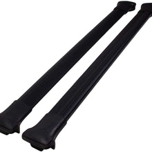 RE&AR Tuning Cross Bar Compatible for Kia Sorento 2002-2009 Roof Racks Car Top Luggage Carrier Rails Alu Black