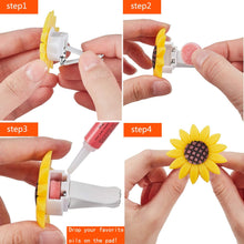 2 Pieces Sunflower Car Accessories Air Vent Clips with 32 Replacement Felt Pads, Yellow Sunflower and Cute Smile Face Car Air Freshener Air Vent Decorations
