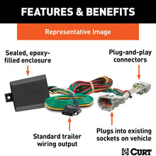 CURT 56434 Vehicle-Side Custom 4-Pin Trailer Wiring Harness, Select Toyota RAV4