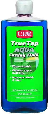 CRC TrueTap Aqua Water Soluble Cutting Fluid, 16 fl oz Bottle, Blue