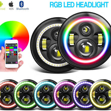4XBEAM 7 Inch RGB Halo LED Headlights for Jeep Wrangler JK LJ TJ CJ Hummer H2 H1 Sahara Sport Rubicon