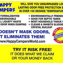 HAPPY CAMPERS Organic RV Holding Tank Treatment - 64 Treatments