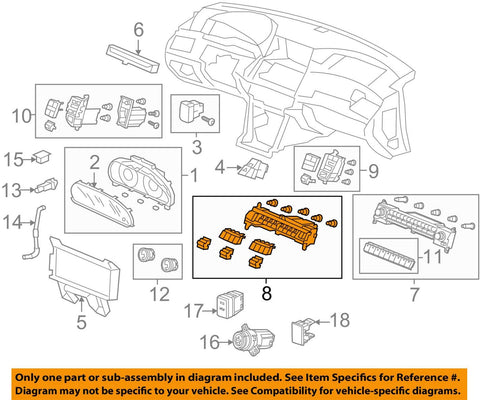 Genuine Honda 79600-TP6-A01ZA Air Conditioner Control Assembly