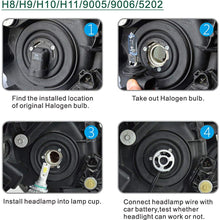 Mushan H11 LED Headlight Bulbs, Low Beam/Fog Light Bulbs IP68 Waterproof -80W 6000K 10400Lumens Extremely Bright H8 H9 Advanced COB Chips Conversion Kit(Pack of 2)