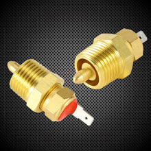 Fan Thermostat Temperature Switch with 3/8" Pipe Thread, 185 to 175 Degree Electric Engine Cooling Fan Thermostat Temperature Sensor Switch, Fits 10" 12" 14" 16" Fan (With Pipe Thread)