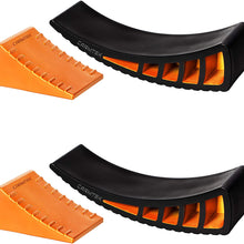 CARMTEK Camper Leveler Kit - Curved RV Levelers with Camper Wheel Chocks for Travel Trailers | Faster Camper Leveling Than RV Leveling Blocks (2 Pack) (2 Pack)