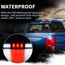 DWVO 3rd Brake Light Compatible with 2007-2014 Chevrolet Silverado GMC Sierra 1500 2500 3500 Red/White LED Smoke Lens High Mount Third Brake Light Cargo Tail Lamp