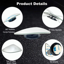 Kitbest Blind Spot Mirror, Car Side Mirror HD Glass Frameless Convex Rear View Mirror Adjustable Auto Blindspot Mirror for Wide Angle View, Stick On Design (Pack of 2)