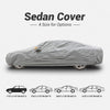 Tecoom HD Super Breathable Waterproof Windproof Snow Sun Rain UV Protective Outdoor All Weather Car Cover Fit 170