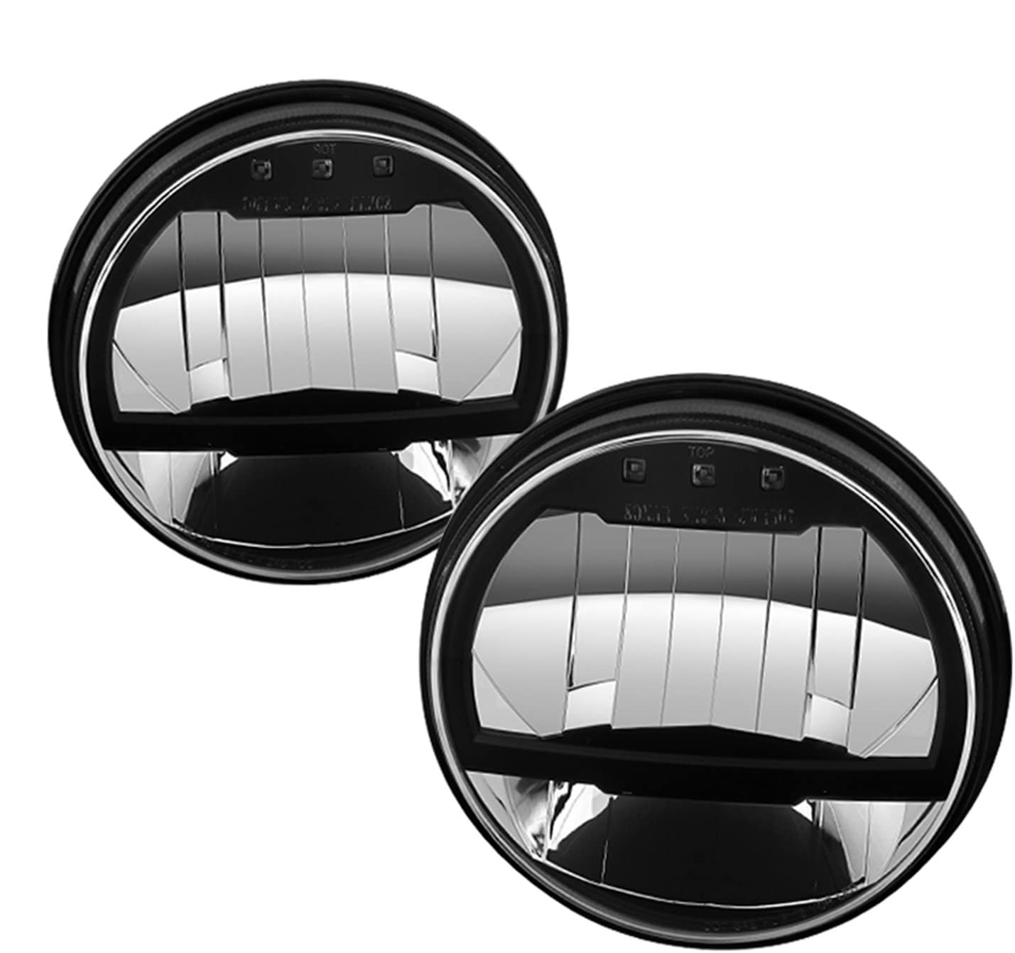 Spyder 5080950 Jeep Wrangler 07-18 LED Crystal Headlights - Black