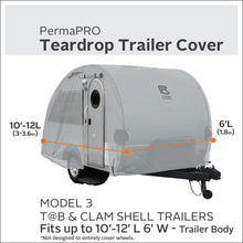 Classic Accessories - 80-399-161001-RT Over Drive PermaPRO Teardrop Trailer Cover, Fits 10' - 12'L x 6'W T@b & Clam Shell Trailers