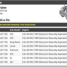 A/C Compressor - Compatible with 2011-2013 Ford F-150 5.0L V8 VIN F MFI Electronic Naturally Aspirated DOHC FLEX