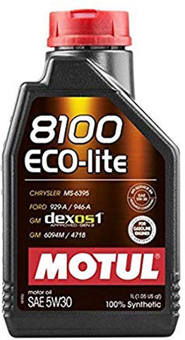 Motul 8100 Eco-Lite SAE 5W-30 Motor Oil, 1 Litre (Pack of 1)