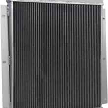 CoolingSky 3 Row All Aluminum Radiator +16 Inches Fan +Shroud &Thermostat Relay Kit for Chevy Trucks Pickup 1947-1954